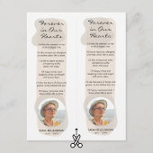 Esthetische Custom Photo Memorial Funeral Bladwijz Feestdagenkaart