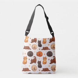 Esthetische Cute Cats Patroon Speelse Kitten Crossbody Tas