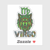 Esthetische Cyberpunk Techwear Maagd Zodiac Sticker (Vel)