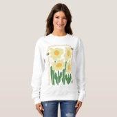 Esthetische Daisy Kindness Wildflower Spring Bees Trui (Voorkant volledig)