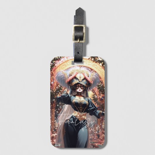 Esthetische / Dark Fantasy Meisje Bagagelabel (Voorkant (verticaal))