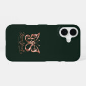 Esthetische Deep Forest Green iPhone 16 Hoes | Min Hoesje (Achterkant horizontaal)