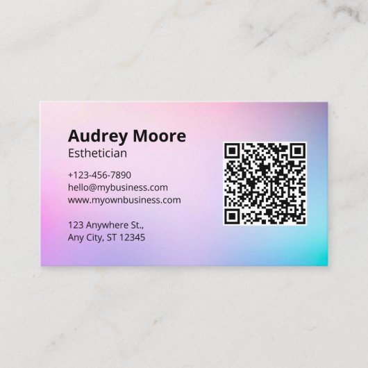 Esthetische diensten visitekaartje (Voorkant)