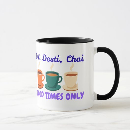 Esthetische Dil Dosti Chai Desi Friends Combo Mok (Rechts)