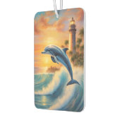 Esthetische Dolphin Wave Lighthouse Dolphin Lover Luchtverfrisser (Links)