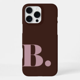 Esthetische donkerbruine stoffige roos minimalisti iPhone 16 pro max hoesje