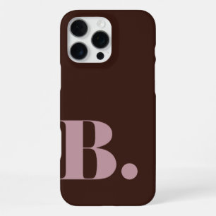 Esthetische donkerbruine stoffige roos minimalisti iPhone 16 pro max hoesje