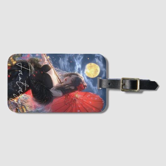 Esthetische / Donkere Fantasy Meisje Bagagelabel (Voorkant (horizontaal))