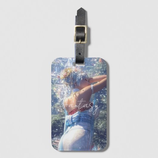 Esthetische / Donkere Fantasy Meisje Bagagelabel (Voorkant (verticaal))