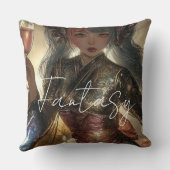 Esthetische / Donkere Fantasy Meisje Kussen (Achterkant)