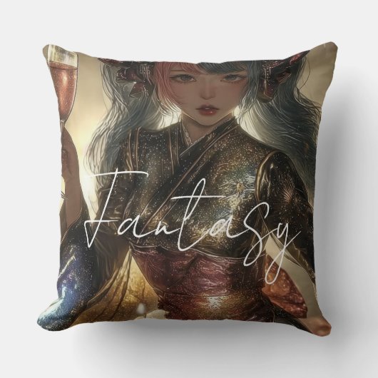 Esthetische / Donkere Fantasy Meisje Kussen (Voorkant)