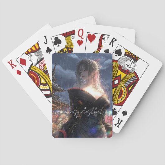 Esthetische / Donkere Fantasy Meisje Pokerkaarten (Achterkant)