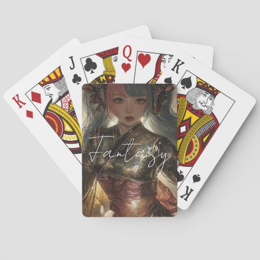 Esthetische / Donkere Fantasy Meisje Pokerkaarten (Achterkant)