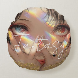 Esthetische / Donkere Fantasy Meisje Rond Kussen