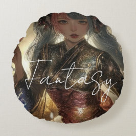 Esthetische / Donkere Fantasy Meisje Rond Kussen