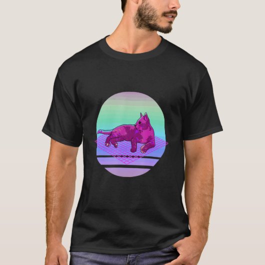 Esthetische door dampretro Synthwave geïnspireerde T-shirt (Voorkant)