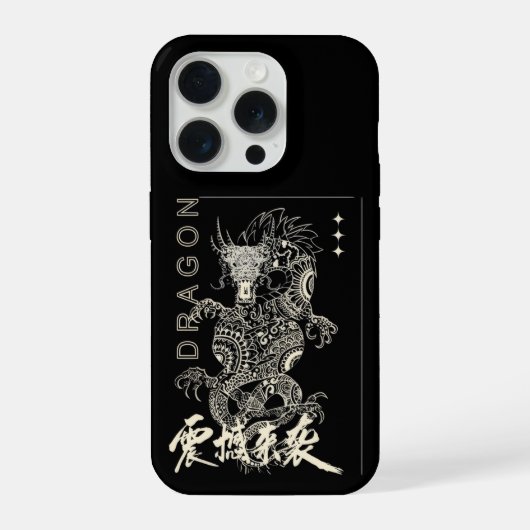 Esthetische Dragon iPhone 15 Pro Max Hoesje Zachte Case (Achterkant)
