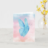 Esthetische dromerige vlinder kaart (Gele Bloem)