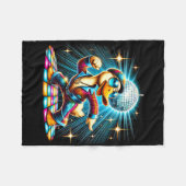 Esthetische eendendisco-danser fleece deken (Voorkant (Horizontaal))