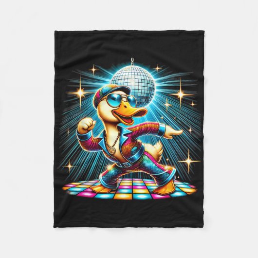 Esthetische eendendisco-danser fleece deken (Voorkant)