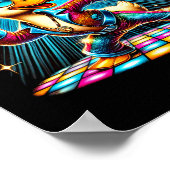 Esthetische eendendisco-danser poster (Hoek)