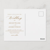 Esthetische elegante bruiloft waterverf briefkaart (Achterkant)