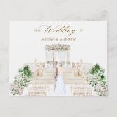 Esthetische elegante bruiloft waterverf briefkaart (Voorkant)