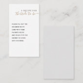 Esthetische Elegante Klassieke Gouden Bruids Douch Informatiekaartje (Voorkant / Achterkant)
