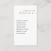 Esthetische Elegante Klassieke Gouden Bruids Douch Informatiekaartje (Voorkant)