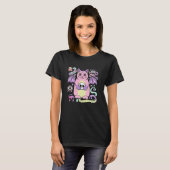 Esthetische en enge kat t-shirt (Voorkant volledig)