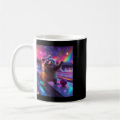Esthetische Fantasycore Raccoon Bowling Funny Koffiemok (Links)