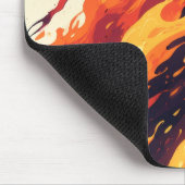 Esthetische Fire Design Mousepad Muismat (Hoek)