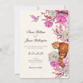 Esthetische flora fauna lente bruiloft kaart (Voorkant)