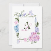 Esthetische Floral hortensia bruiloft Kaart (Voorkant)