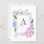 Esthetische Floral hortensia bruiloft Kaart (Voorkant)