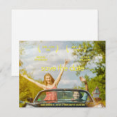 Esthetische foto bruiloft poster save the date (Voorkant / Achterkant)