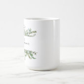 Esthetische Fresh Greenery Personaliseer Naam Mok (Center)