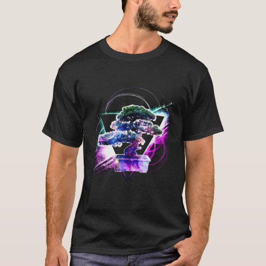 Esthetische Galaxy Bonsai T-shirt (Voorkant)