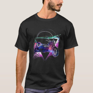 Esthetische Galaxy Sidecar Motorcycle T Shirt
