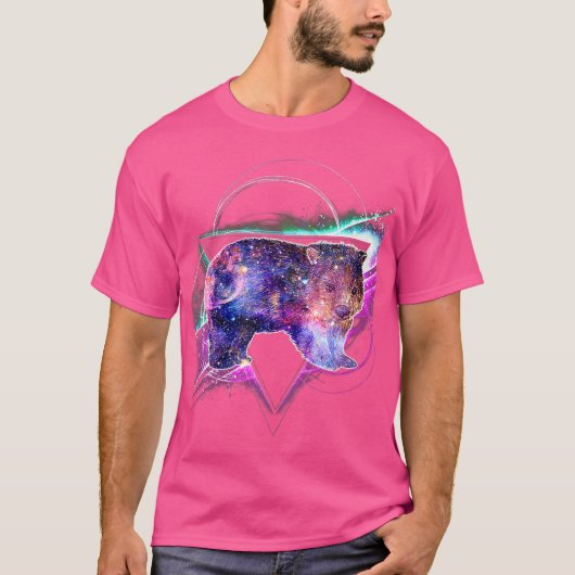 Esthetische Galaxy Wombat T-shirt (Voorkant)