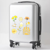 esthetische gele zonneschijn sticker (Koffer)