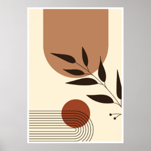 Esthetische geometrische illustratie poster