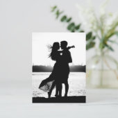  esthetische gepersonaliseerde zwart-wit foto briefkaart (Staand voorkant)