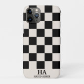 Esthetische geruite retro monogram begingeluiden Case-Mate iPhone case (Achterkant)