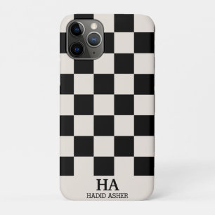 Esthetische geruite retro monogram begingeluiden Case-Mate iPhone case
