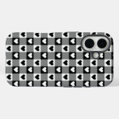 Esthetische Gingham Plaid met Hartjes telefoonhoes Case-Mate iPhone Case (Achterkant (horizontaal))