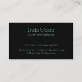Esthetische gloed in het donker visitekaartje (Achterkant)