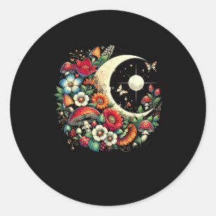 Esthetische Goblincore Cottagecore Paddenstoel Gra Ronde Sticker