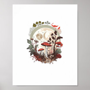 Esthetische Goblincore En Cottagecore Paddenstoel Poster