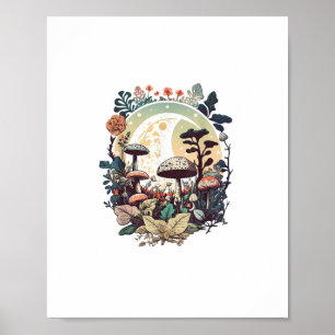Esthetische Goblincore En Cottagecore Paddenstoel Poster